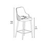 Hanah Home Juego de 2 Taburetes de Bar Enox - Negro